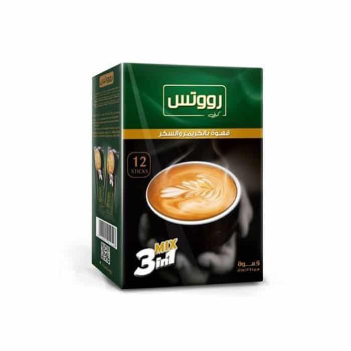 Roots 3 In 1 Mix Instant Coffee - 18g x 12 Sachets - Image 1