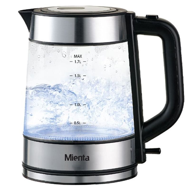 Mienta Verre Kettle - 1.7L - 2200W - A 360 Rotating Base - Black - EK201837A Mienta Verre Kettle - 1.7L - 2200W - A 360 Rotating Base - Black - EK201837A - Image 1