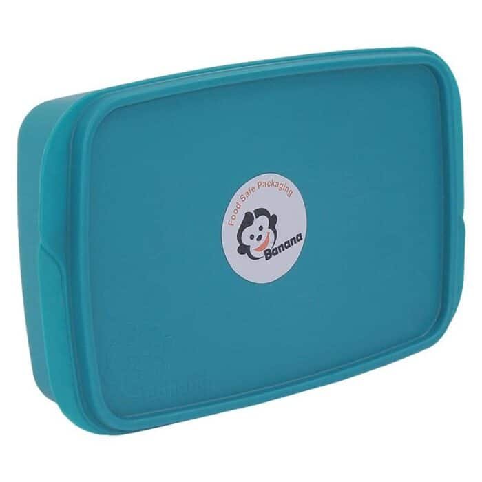 Banana Divided Lunch Box - 1L - Turquoise - Image 1