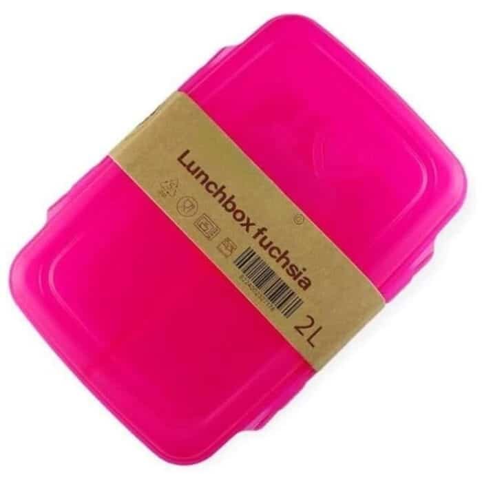 Banana Divided Lunch Box - 2L - Fuchsia - Image 1