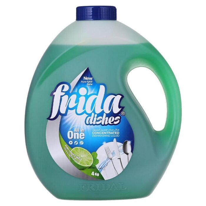 Frida Green Lemon & Mint Concentrated Dishwashing Liquid- 4L - Image 1