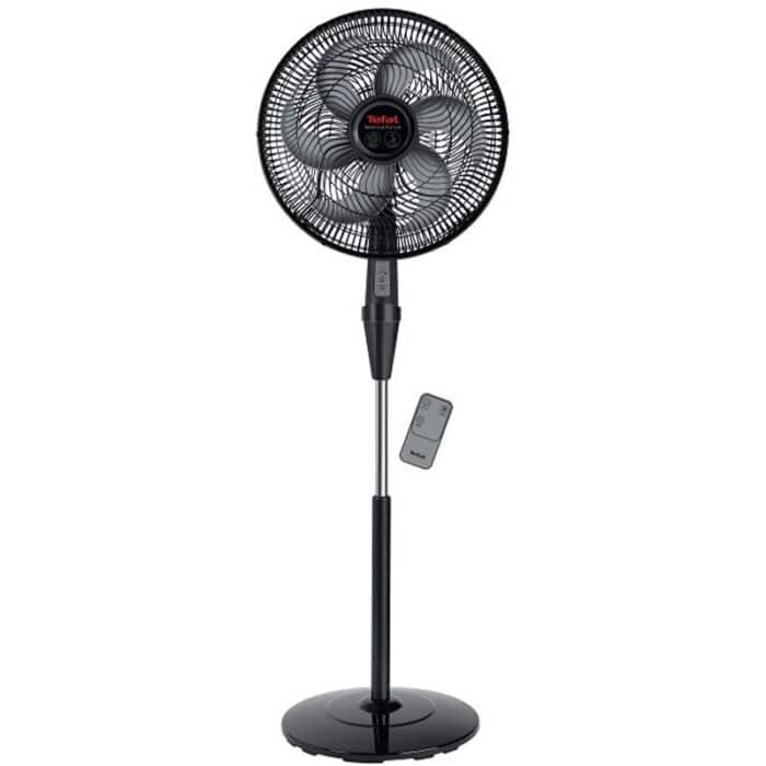 Tefal Stand Fan - 16 Inch - with Remote Control - 3 Speeds - Black - VG4130EE - Image 1