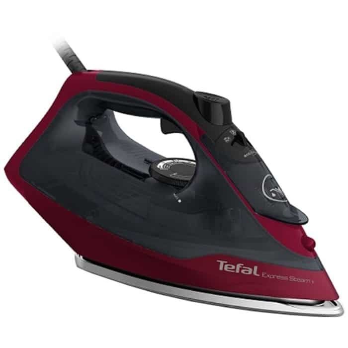 Tefal Express Steam+ Iron - 2600W - Ceramic X - Glide Soleplate Technology - Black x Red - FV2869E2 - Image 1