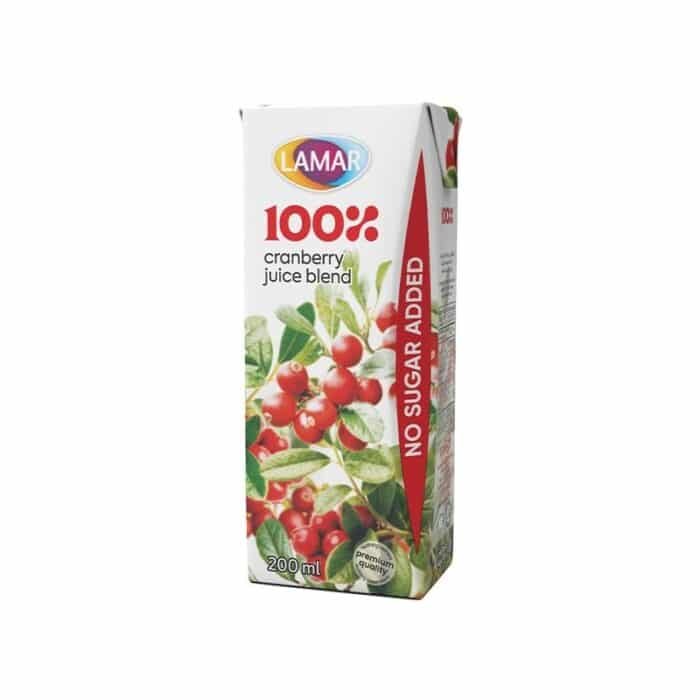 Lamar Sugar Free Cranberry Juice - 200ml - Image 1