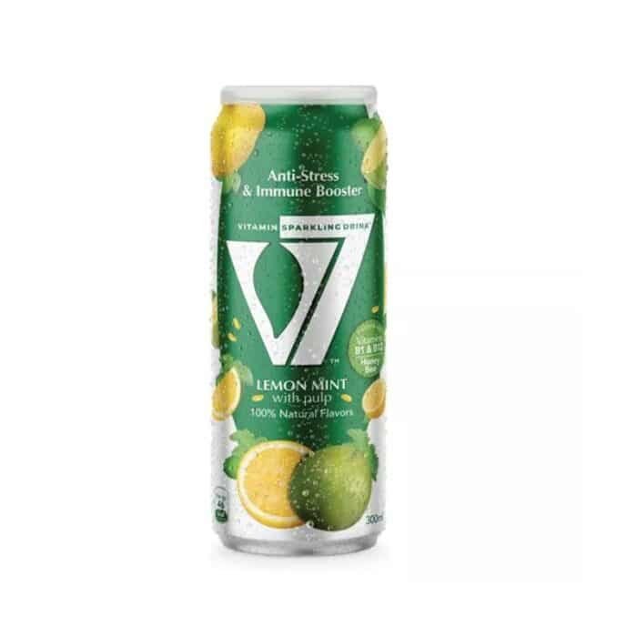 V7 Lemon Mint Sparkling Drink - 300ml - Image 1