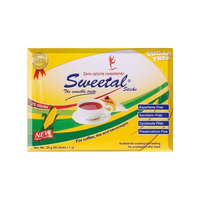 Sweetal Sticks Diet Sugar - 1g x 25 Sticks - Image 1