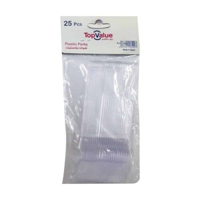 Top Value Plastic Fork - 25 Pieces - Image 1