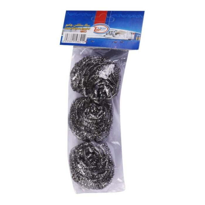 Top Value Jumbo Stainless Steel Scourer - 3 Pieces - Image 1