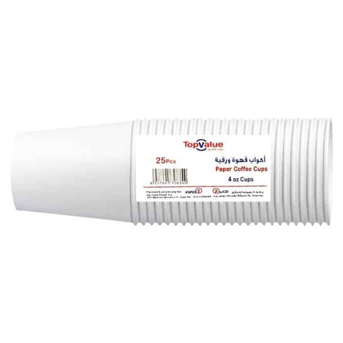 Top Value Carton Cups - 4 oz - 25 Pieces - Image 1