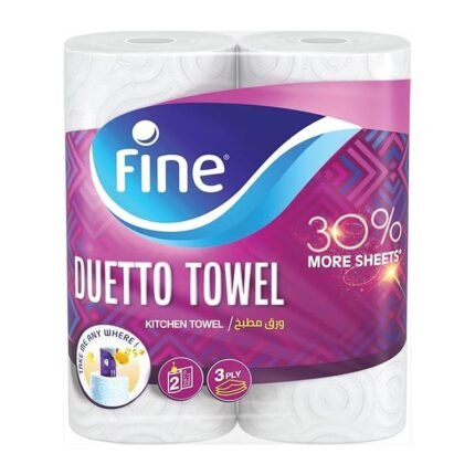 Fine Duetto Kitchen Paper Towel - 3 Ply - 2 Rolls