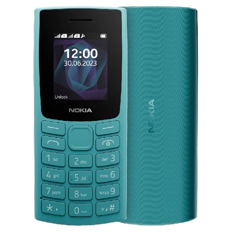Nokia 105 Mobile Phone - 1.8 Inch - 1000 mAh Battery - Dual SIM - Cyan - 2023 Nokia 105 Mobile Phone - 1.8 Inch - 1000 mAh Battery - Dual SIM - Cyan - 2023 - Image 1