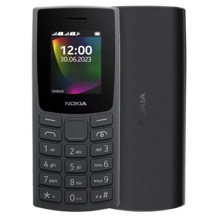 ⁦هاتف نوكيا 106 TA-1564 DS NENA 1 نوكيا 106 - 1.8 بوصة - 2000 جهة اتصال و500 رسالة نصية قصيرة - شريحتي اتصال - فحمي⁩ - الصورة ⁦1⁩