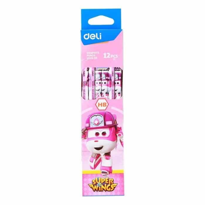 Deli Super Wings HB Pencil - 12 Pencils - EU53400-HB - Image 1