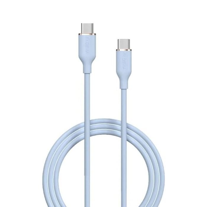 ⁦كابل مشاركة الطاقة من سلسلة ديفيا جيلي - USB C إلى USB C - 60 وات - أزرق - MP813⁩ - الصورة ⁦1⁩