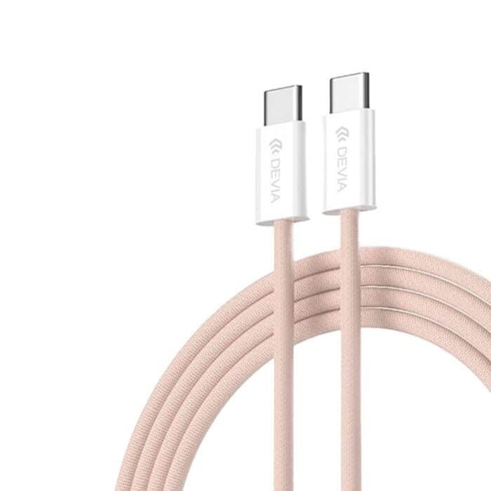 Devia Smart Series Power Sharing Cable - USB C To USB C - 60W - Pink - MP81P - Image 1