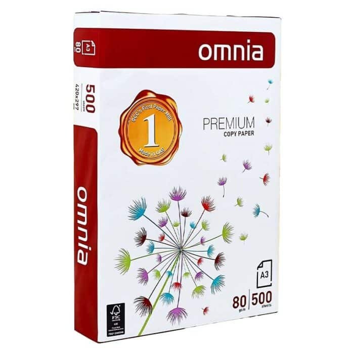 ⁦ورق طابعة Omnia مقاس A3 - 80 جم - 500 ورقة⁩ - الصورة ⁦1⁩