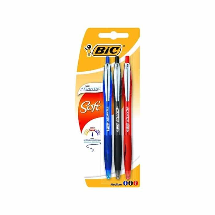Bic Atlantis Soft Pen - 3 Pieces - Image 1