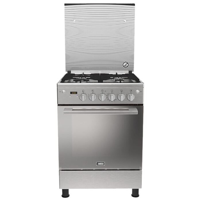 Zanussi Cool Max Cooker - 4 Burners - 60cm - Cooling Fan - Inox - ZCG64396XB - Image 1