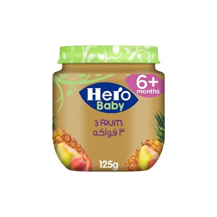 Hero 3 Fruits Baby Food - 125g - Image 1