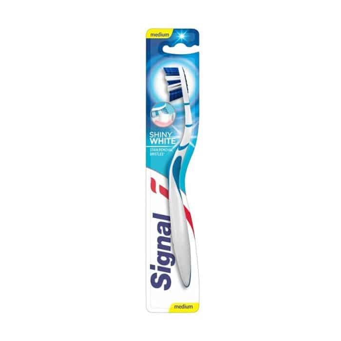 Signal Shiny White Toothbrush - Medium - Image 1