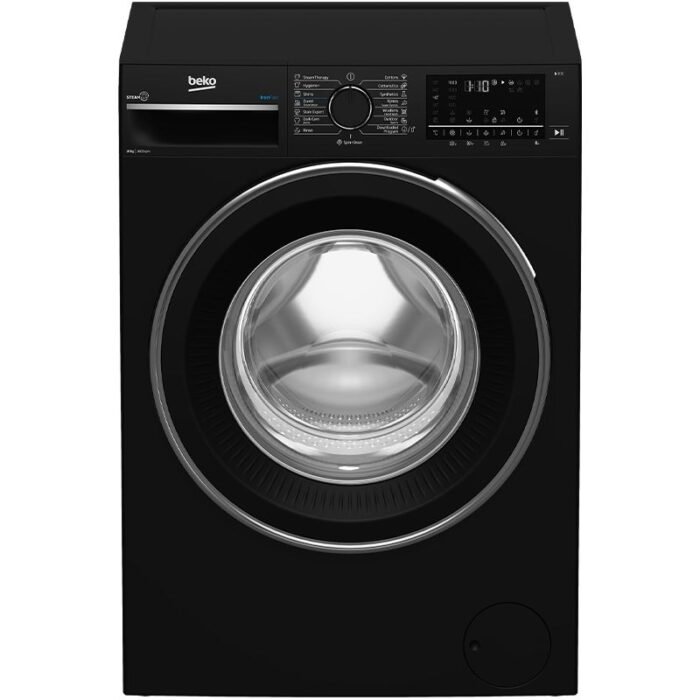 Beko Automatic Front Load Washing machine - 10K - ProSmart Inverter - Black - B3WFU501040BCI - Image 1