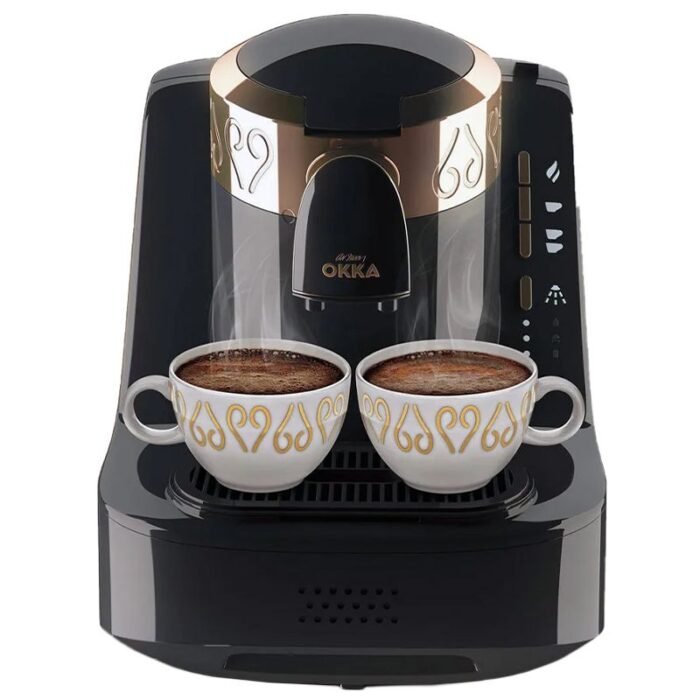 Arzum Okka Turkish Coffee Maker - 2 Cups - 710W - Slow Brewing Technology - Black & Copper - OK001 - Image 1