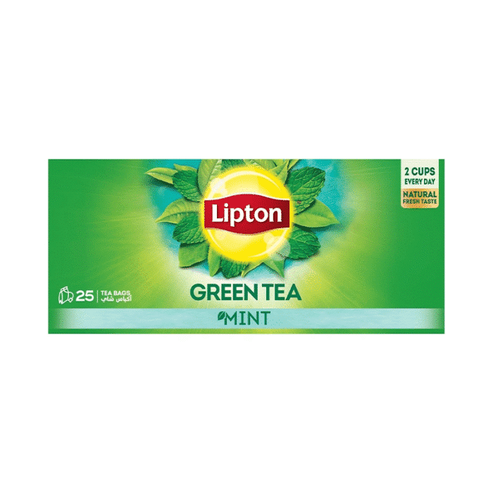 Lipton Mint Green Tea Bags - 25 Tea Bags - Image 1