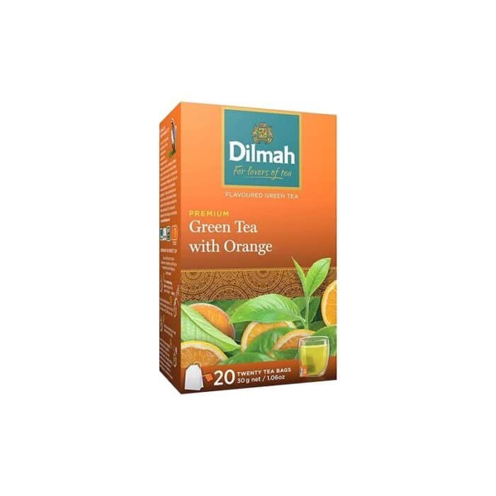 Dilmah Orange Green Tea - 20 Tea Bags - Image 1