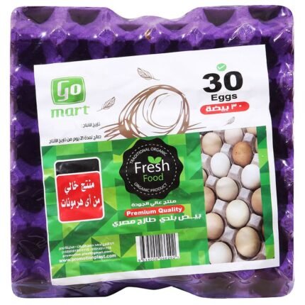كرتونة بيض بلدي عضوي من جو مارت - 30 بيضة