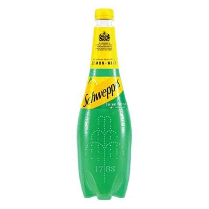 Schweppes Mint Lemon Soda Drink - 950ml - Image 1