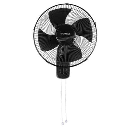 Sonai Wall Fan - 16 Inch - 60W - 3 Speeds - Adjustable Head - Black - Mar -1611