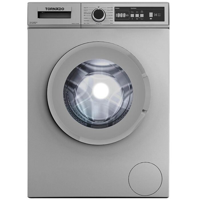 Tornado Automatic Front Load Washing Machine - 6K - 800RPM - Drain Pump - Silver - TWV-FN68SLOA - Image 1